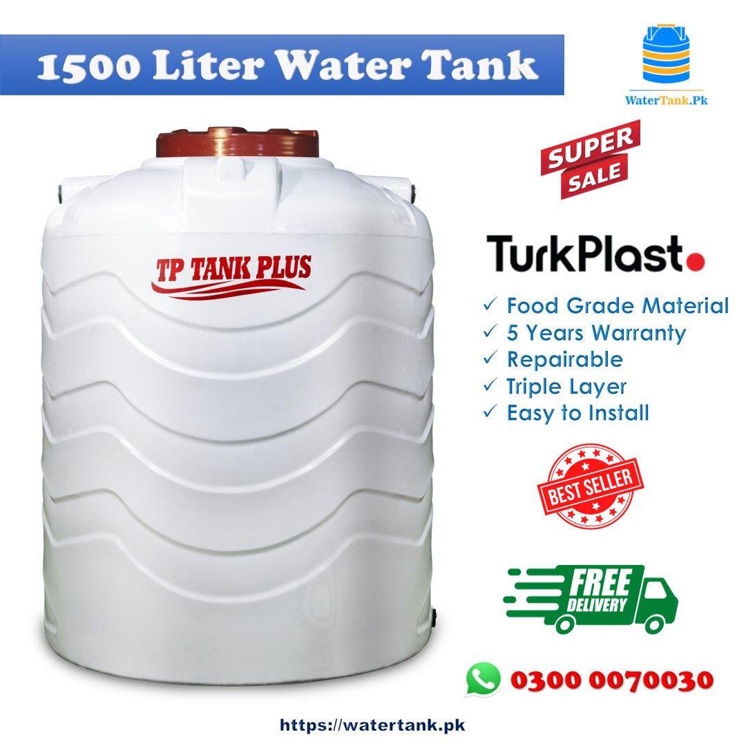 1500 Ltr Turk Plast Water Tank