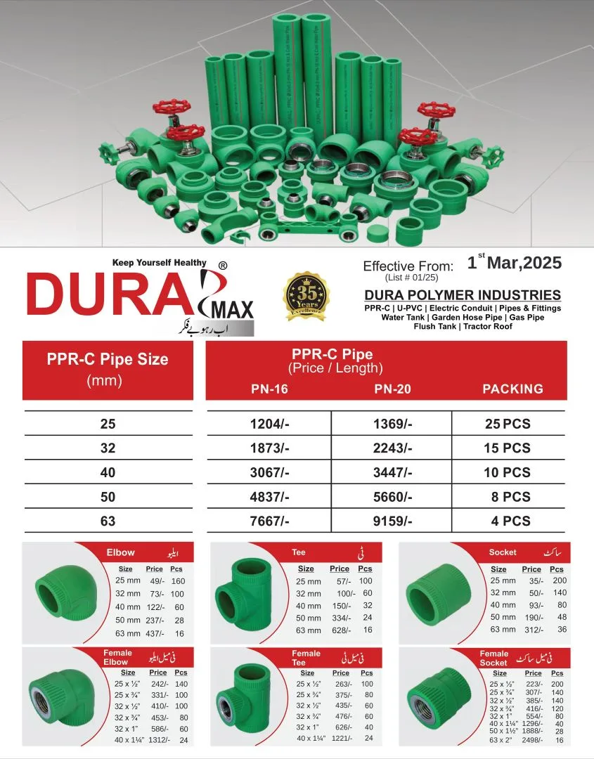 Dura_Max_Rate_List_PPRC_01-03-2025